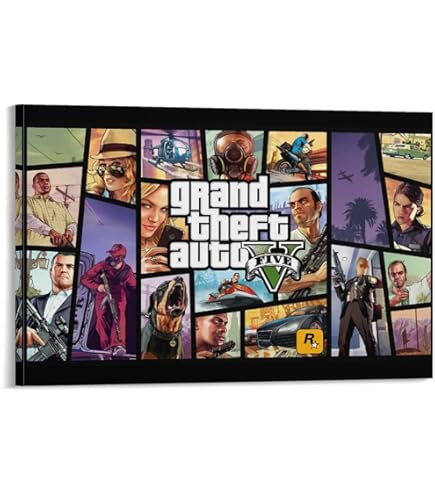 Amazon.co.jp: MKAN グランドセフトオートVゲームポスターGta 5